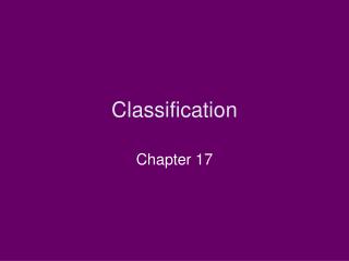 Classification