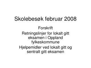 Skolebesøk februar 2008