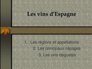 Les vins d’Espagne