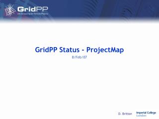 GridPP Status - ProjectMap