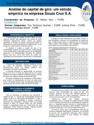 Análise do capital de giro: um estudo empírico na empresa Souza Cruz S.A.