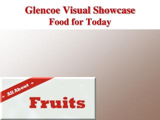 Glencoe Visual Showcase Food for Today