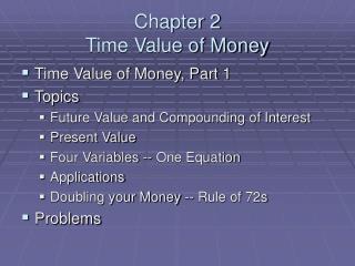 Chapter 2 Time Value of Money