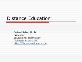 Distance Education
