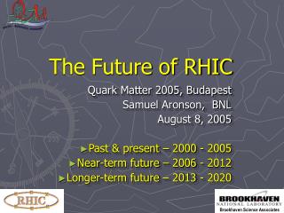 The Future of RHIC