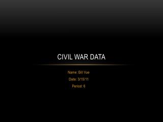 Civil War Data