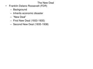 The New Deal