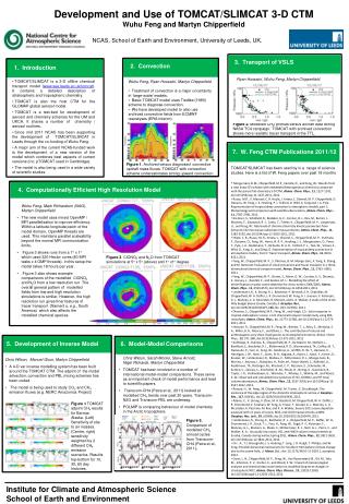 Development and Use of TOMCAT/SLIMCAT 3-D CTM Wuhu Feng and Martyn Chipperfield