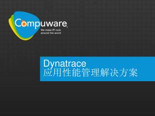 Dynatrace 应用性能管理解决方案