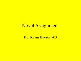 Novel Assignment