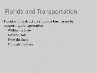 Florida and Transportation