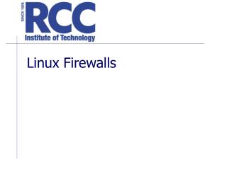 Linux Firewalls