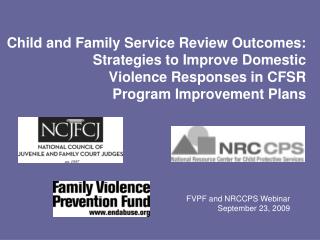 FVPF and NRCCPS Webinar September 23, 2009