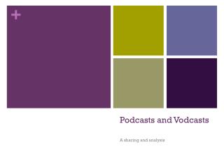 Podcasts and Vodcasts