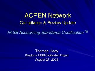 FASB Accounting Standards Codification TM