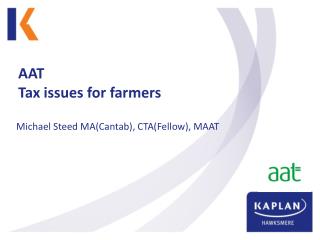 AAT Tax issues for farmers