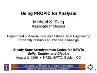 Using PROPID for Analysis