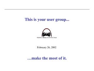 This is your user group...