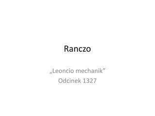 Ranczo