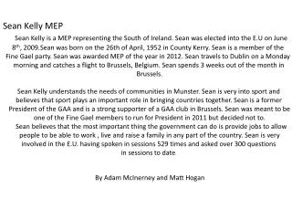 Sean Kelly MEP