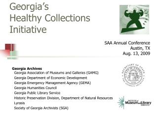 Georgia’s Healthy Collections Initiative