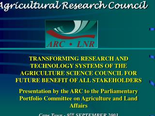 Agricultural Research Council