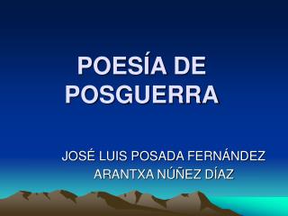 POESÍA DE POSGUERRA