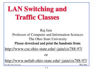 LAN Switching and Traffic Classes