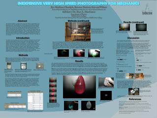 Inexpensive Very High Speed Photography for Mechanics