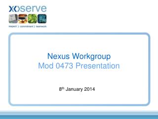 Nexus Workgroup Mod 0473 Presentation