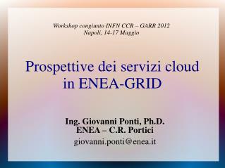Prospettive dei servizi cloud in ENEA-GRID