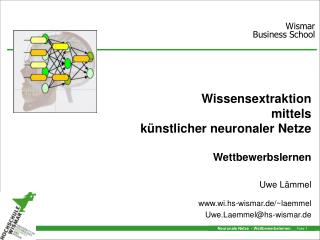 Wissensextraktion mittels künstlicher neuronaler Netze Wettbewerbslernen