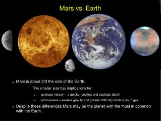 PPT - Earth Mars Comparisons PowerPoint Presentation - ID:5950585