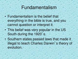 Fundamentalism