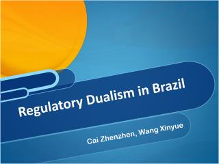 Regulatory Dualism in Brazil