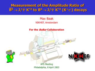 Measurement of the Amplitude Ratio of B 0  J/  K *0 to B 0  J/  K *0 (K +  - ) decays