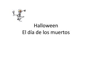 Halloween El día de los muertos