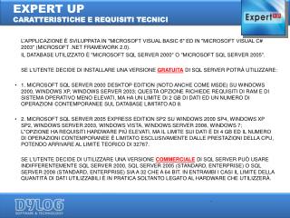 EXPERT UP CARATTERISTICHE E REQUISITI TECNICI