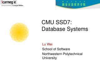 CMU SSD7: Database Systems