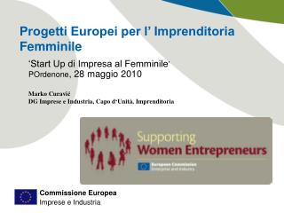 Progetti Europei per l’ Imprenditoria Femminile