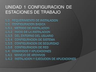 UNIDAD 1 CONFIGURACION DE ESTACIONES DE TRABAJO