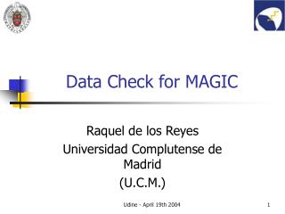 Data Check for MAGIC