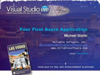 Your First Azure Application