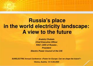 EURELECTRIC Annual Conference « Power for Europe: Can we shape the future? »