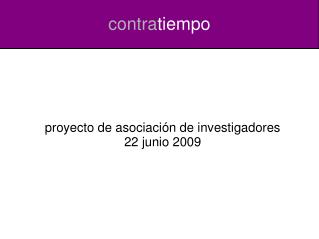 contra tiempo
