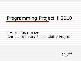 Programming Project 1 2010