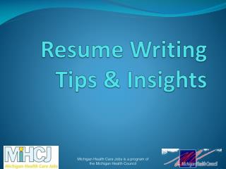 Resume Writing Tips &amp; Insights