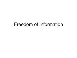 Freedom of Information