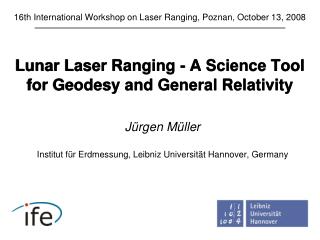 Lunar Laser Ranging - A Science Tool for Geodesy and General Relativity