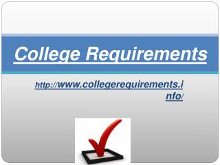 College Admission Requirements